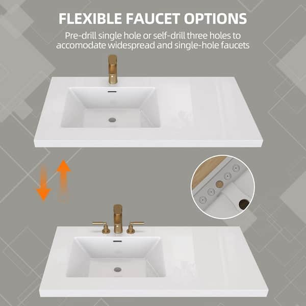 NTQ 42 in. W x 22 in. D Rectangular Single Sink Bathroom Vanity