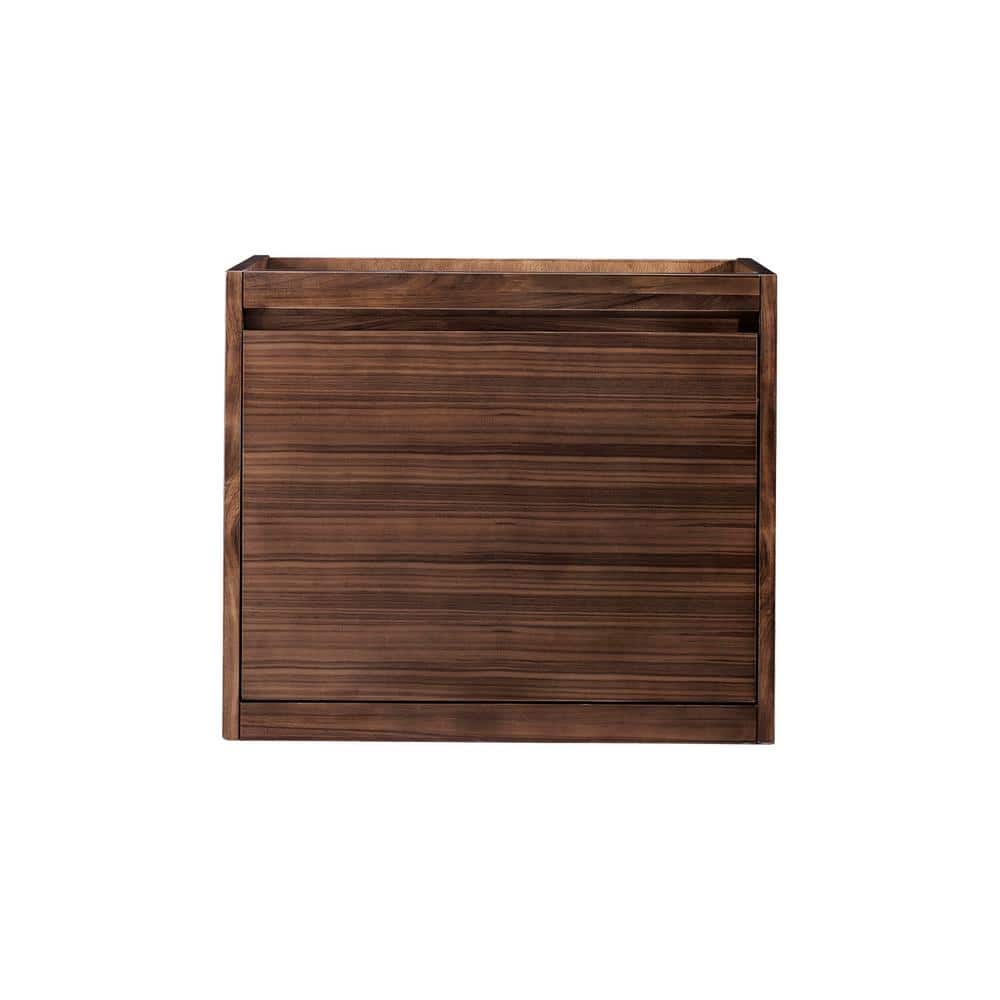 Mantova 24" Mid-Century Walnut Wall-Mount Single Vanity Cabinet