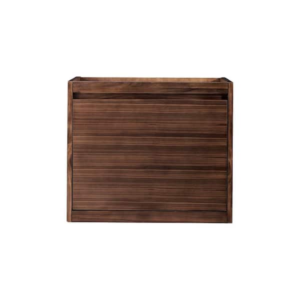 James Martin Vanities Mantova 23.6 in. W x 18.1 in. D x 20.0 in. H Single Bath Vanity Cabinet without Top in Mid-Century Walnut