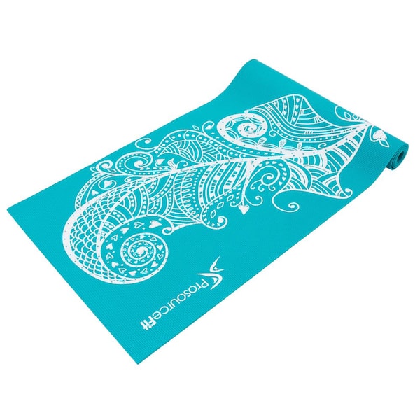 Feather 72 in. L x 24 in. W x 3/16 in. T Inspired Design Print Yoga Mat Non  Slip (12 sq. ft. covered)