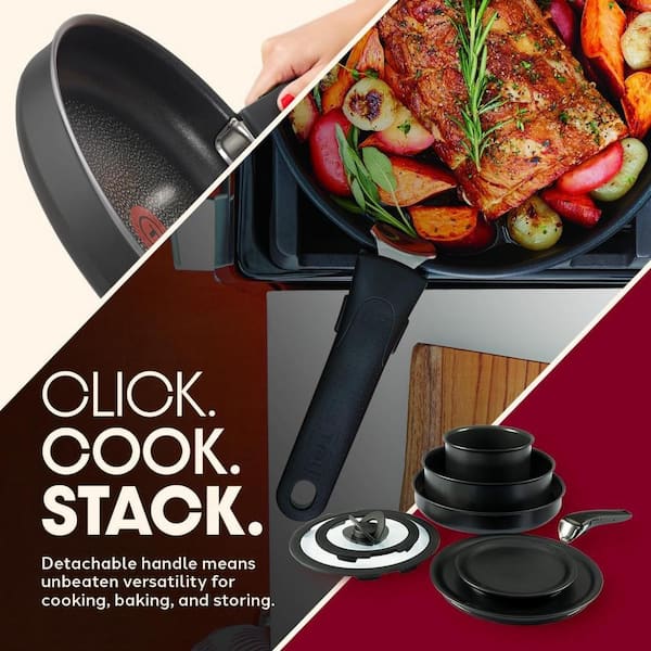 Tefal Ingenio Ultimate Induction Non-Stick 10 Piece Cookset In Black