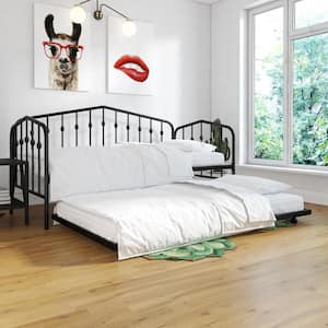 Bushwick Black Metal Twin Size Daybed and Trundle