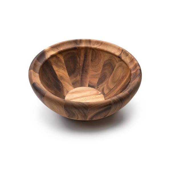 Oiled acacia wood salad bowl Ø 27 cm : Stellinox