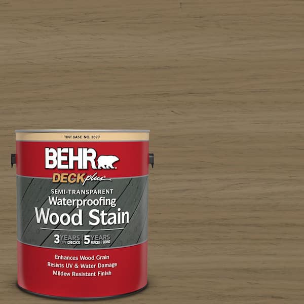 BEHR DECKplus 1 gal. #ST-153 Taupe Semi-Transparent Waterproofing Exterior Wood Stain