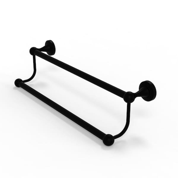 Sag Harbor Collection 30 in. Wall Mounted Double Towel Bar in Matte Black