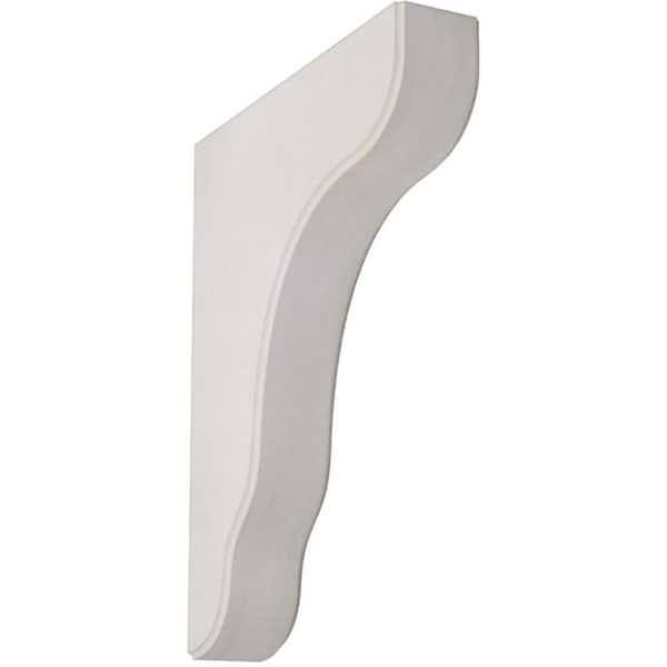 Ekena Millwork 1-3/4 in. x 11 in. x 8-1/2 in. Chalk Dust White Plymouth Wood Vintage Decor Bracket
