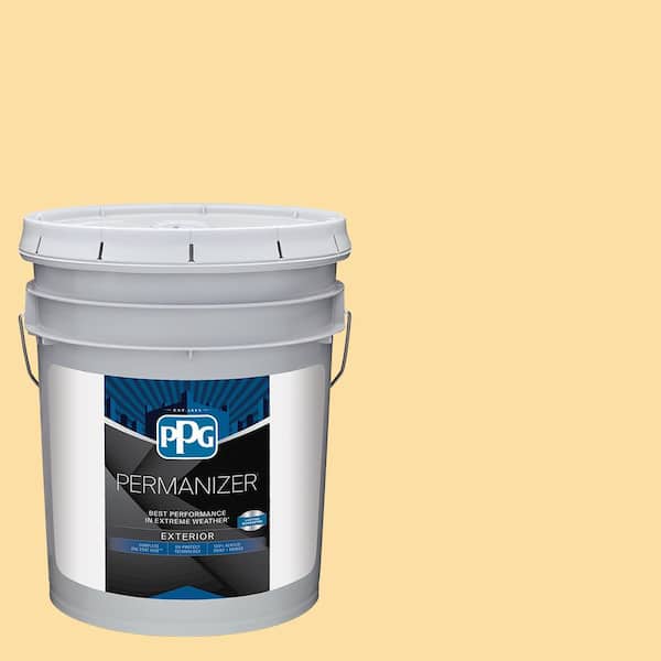 PERMANIZER 5 gal. PPG1205-4 Honey Bee Flat Exterior Paint