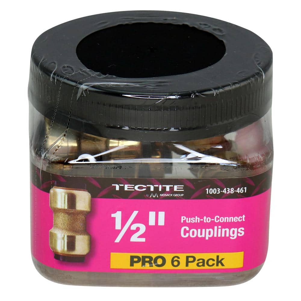 1/2 in. Brass Push-To-Connect Coupling Pro Pack (6-Pack) price history on PriceWatchPro