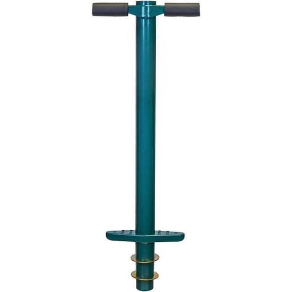 34 in. Carbon Steel Bulb Planter, 5-in-1 Multi-Use Long Handle Sod Plugger Weeding Garden Tool, Powder Coat Finish