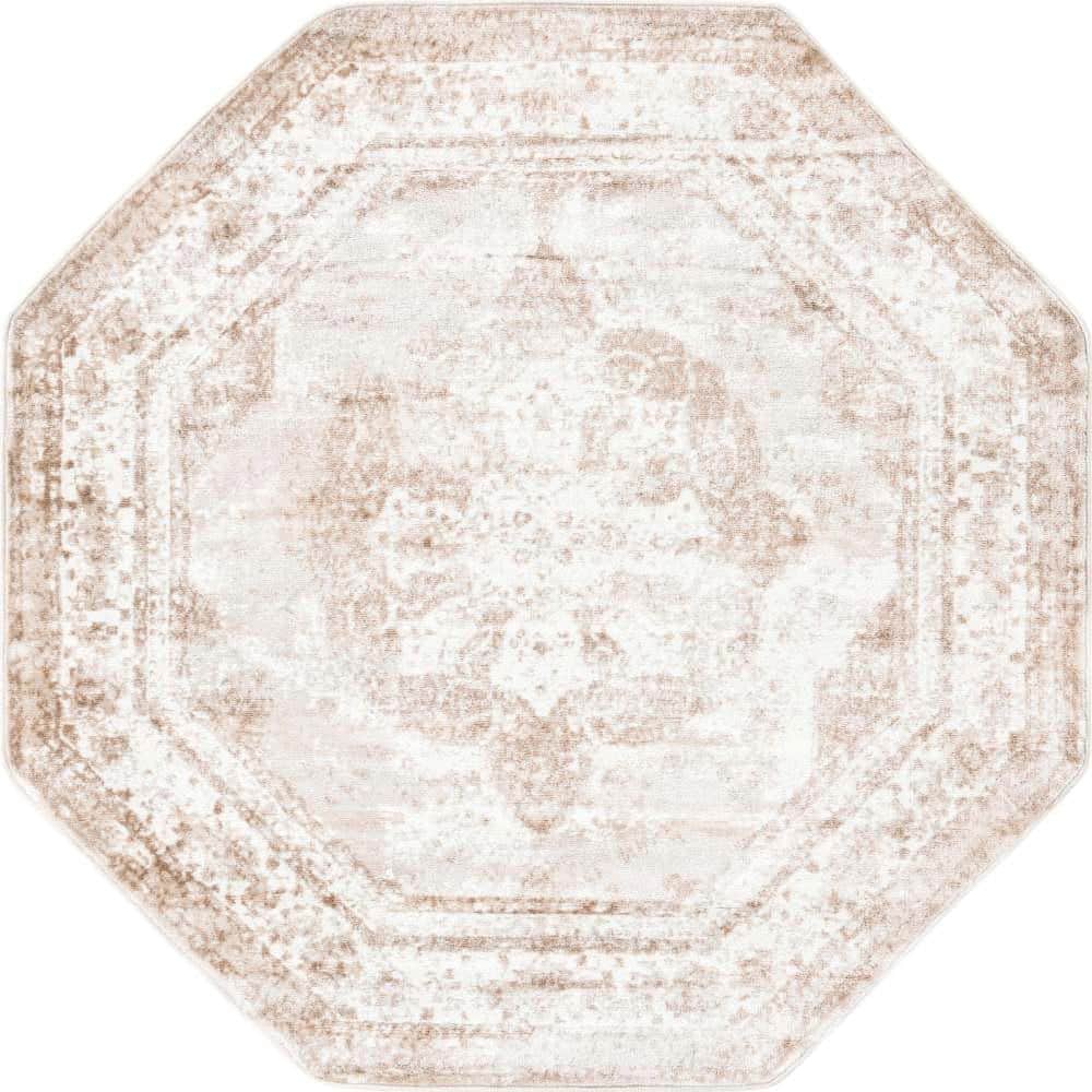 Sofia Salle Garnier Beige 5 ft. 3 in. x 5 ft. 3 in. Area Rug price history on PriceWatchPro