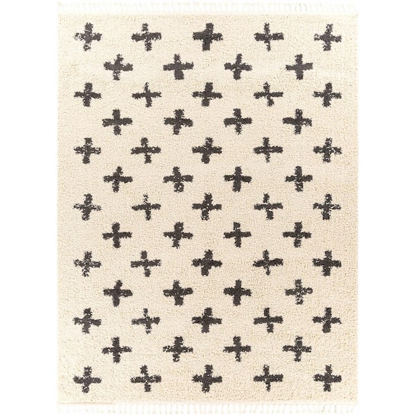 HAUTELOOM Alstead Charcoal/Peach 8 ft. X 10 ft. Area Rug ALSTE-710103 ...