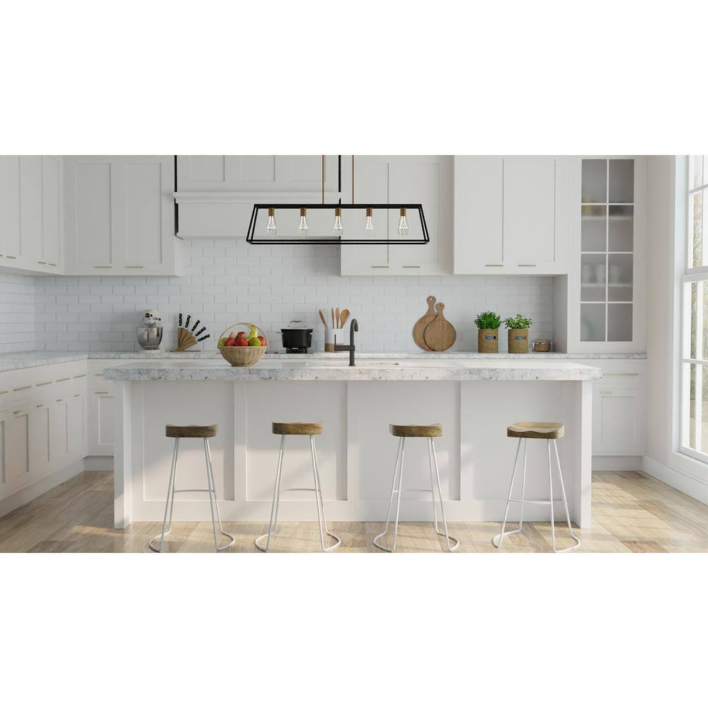Set of 2 Natural Mango Wood and White Iron Counter Stools