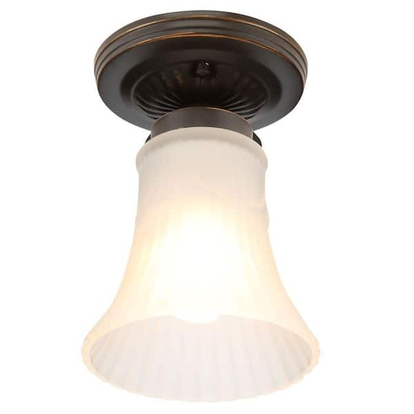 401415 5.125 In. W 1 LT Oil Rubbed Bronze Flush Mount FXA8291A - The ...