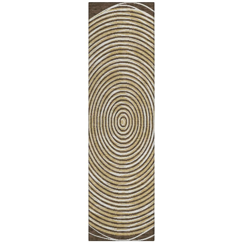 Chantille Machine Washable Indoor/Outdoor Abstract ACN2647 Chocolate 2 ft. x 7 ft. Runner Rug price history on PriceWatchPro