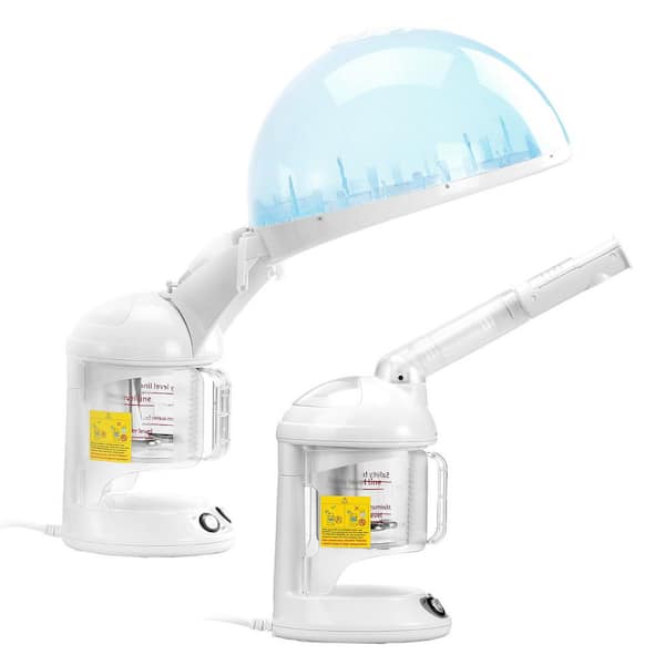 Hair Steamer, 2-in-1 Professional Hair & Facial Steamer with Detachable Bonnet Hood, Nano Ionic & UV Ozone Face Steamer