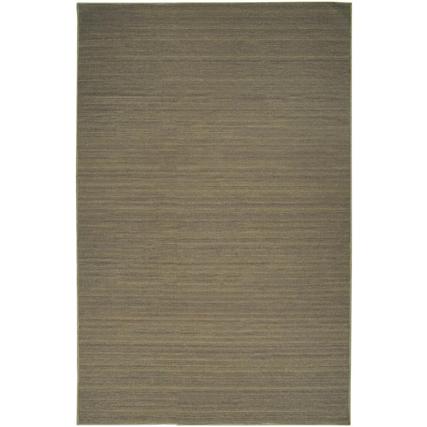 Nourison Washable Essentials Green 4 ft. x 6 ft. All-over design Contemporary Area Rug