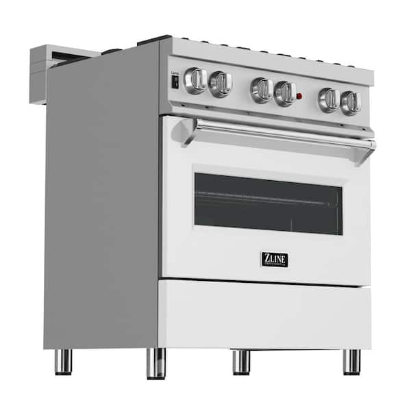 ZLINE 30 Induction Range in Stainless Steel with a White Matte Door (R -  HouseTie