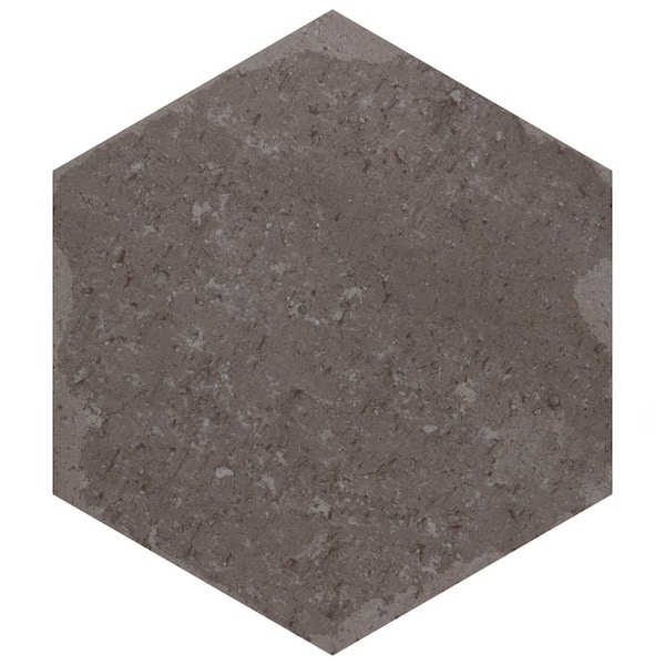 Merola Tile Brickyard Hex Olive 8-1/2 in. x 9-7/8 in. Porcelain Floor ...