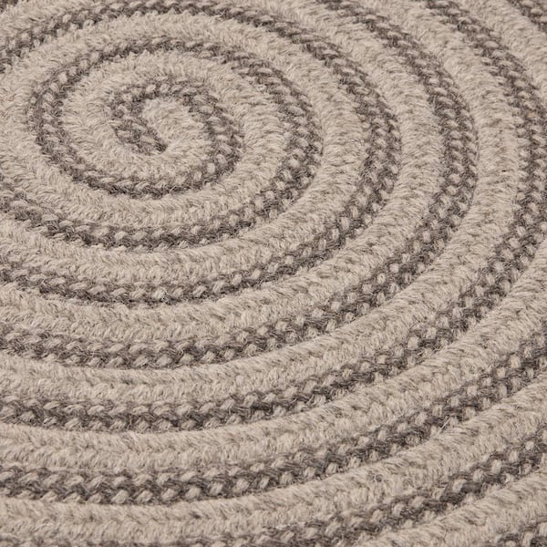 Charmed Dark Gray 8 ft. x 8 ft. Round Braided Area Rug