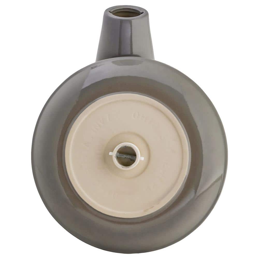 Gray Ceramic Locking Top Bird Bath Stand