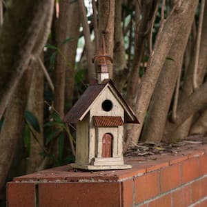 13 in. H Distressed Solid Wood Birdhouse(KD)