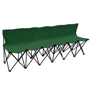 GoTEAM! Pro 6 Seat Portable Folding Team Bench w/Cupholders - Soccer