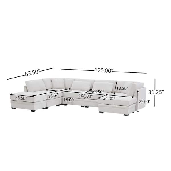 CHRISTOPHER KNIGHT HOME Gifford 120 in. Polyester Modular