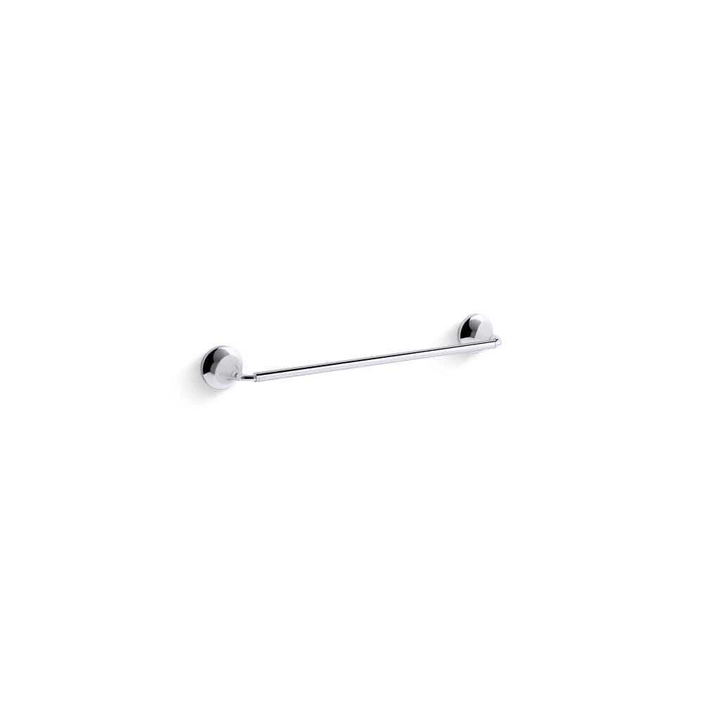 Polished Chrome 18" Wall Mounted Single Towel Bar