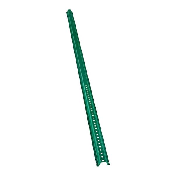 8FT. U-Channel Sign Post, 4-Pack Green Heavy Duty Steel Fixed Fence Post, Steel Fence U-Channel Sign for Garden