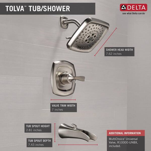Delta Sawyer 1-Handle Bathtub and Shower Faucet with Valve Delta Sawyer 1-Handle Bathtub and Shower Faucet with Valve