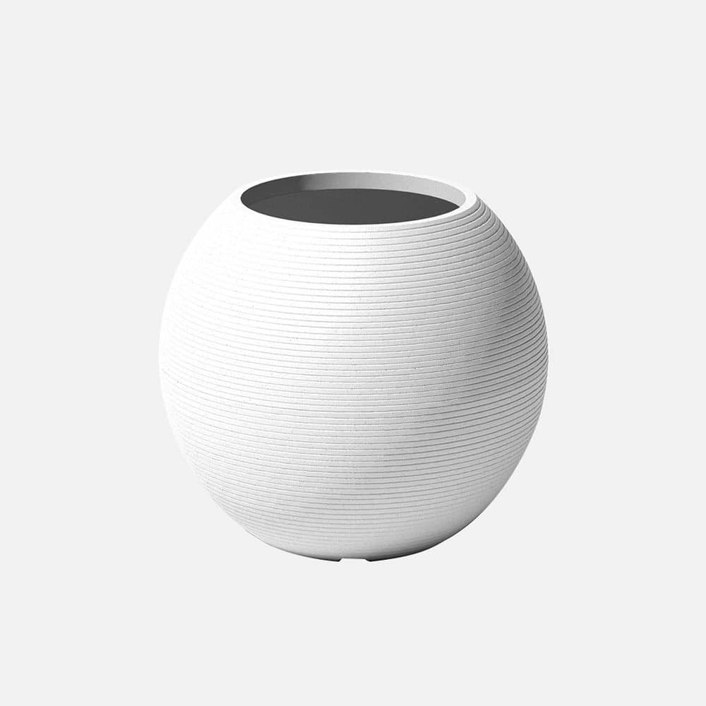 Sphere 18 in. Round White Plastic Tall Planter price history on PriceWatchPro