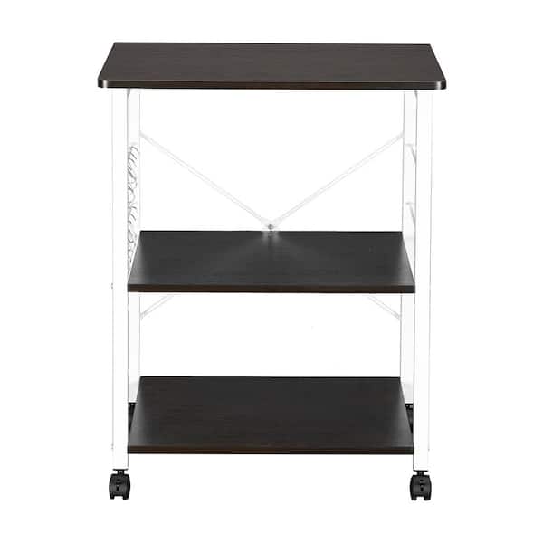Karl home Kitchen Brown Baker's Rack with Metal Frame