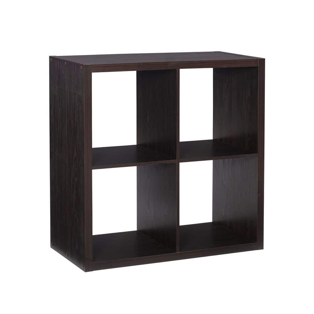 Dillon Espresso 4-Cubby Horizontal or Vertical Storage Cabinet