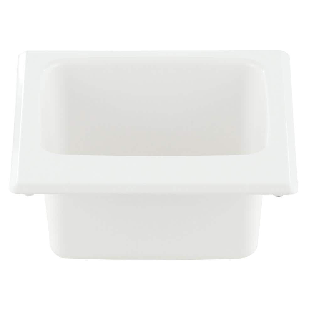 Mustee 15-inch x 15-inch White Fiberglass Bar Sink