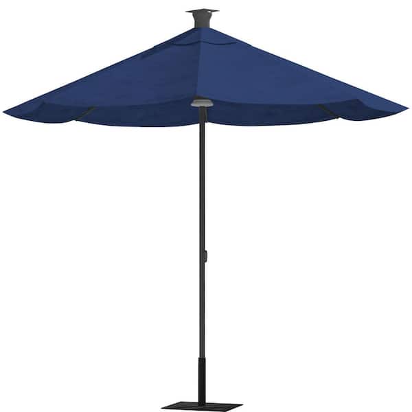 HomeRoots 9 ft. Market Patio Umbrella in Spectrum Indigo