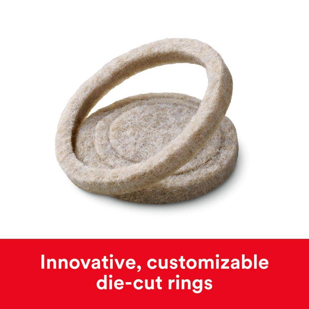 Beige Self-Adhesive Felt Furniture Pads, 1.5 inch, Pack of 20