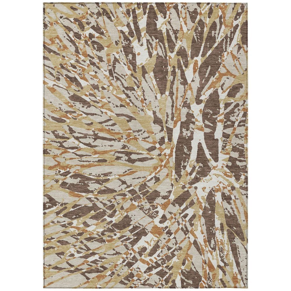 Chantille Machine Washable Indoor/Outdoor Abstract ACN2651 Chocolate 3 ft. x 4 ft. Area Rug price history on PriceWatchPro