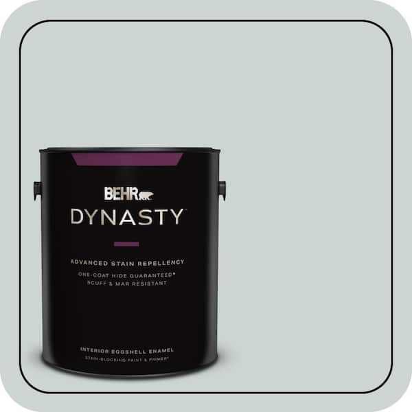 BEHR DYNASTY 1 gal. #ECC-34-1 Pacific Mist Eggshell Enamel Interior Stain-Blocking Paint & Primer