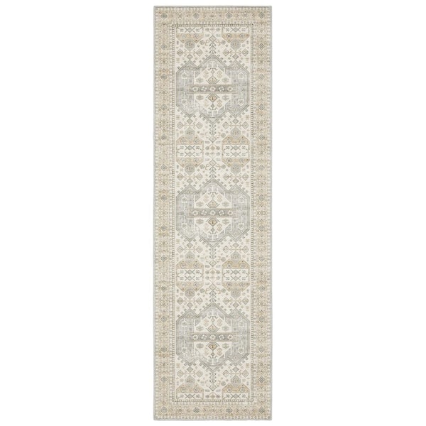 Home Decorators Collection Harmony Sand 2 ft. x 7 ft. Indoor Machine Washable Runner Rug
