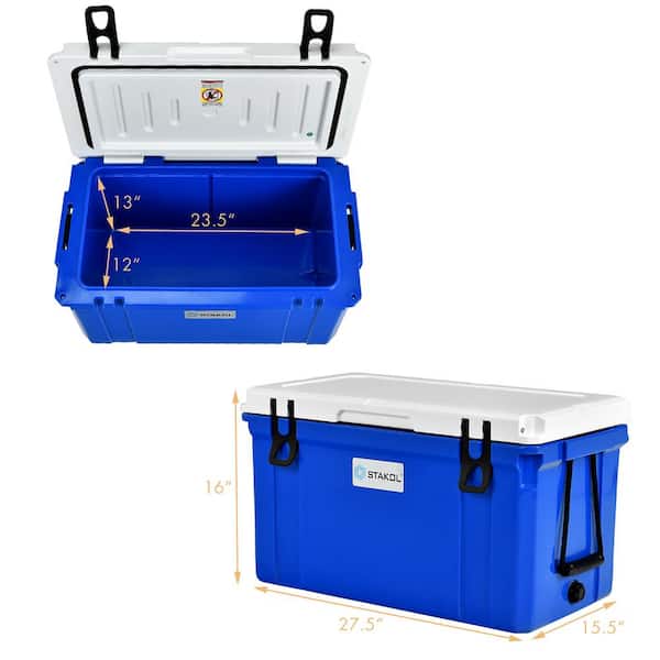 30 Quart Blue Cooler Ice Box Chest Food Storage Picnic Portable Handle Camping 