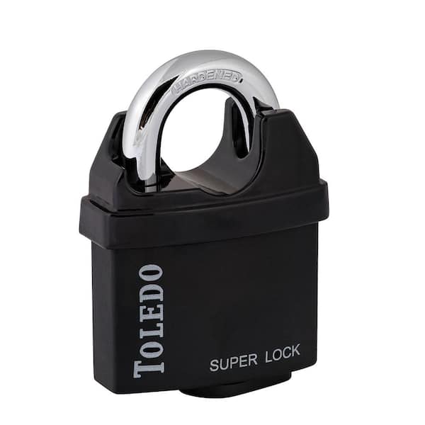 TOLEDO High Security 50 mm Solid Brass Keyed Padlock with Weatherproof Covering