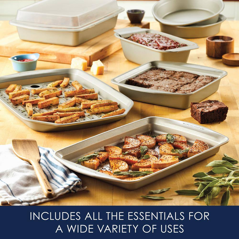 Silver Nonstick 10-Piece Heavy Gauge Steel Bakeware Set