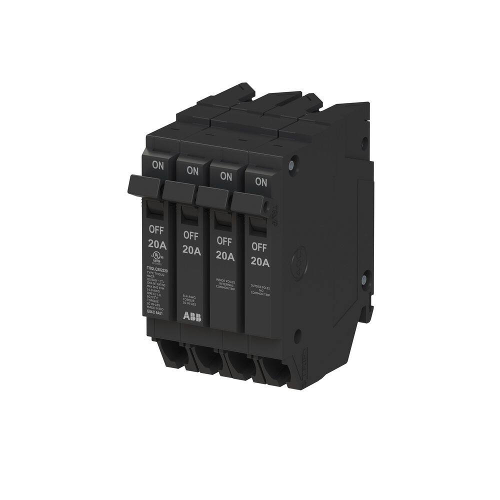 2-20 Amp Single-Pole 1-20 Amp Double-Pole Quad 120/240-Volts Circuit Breake
