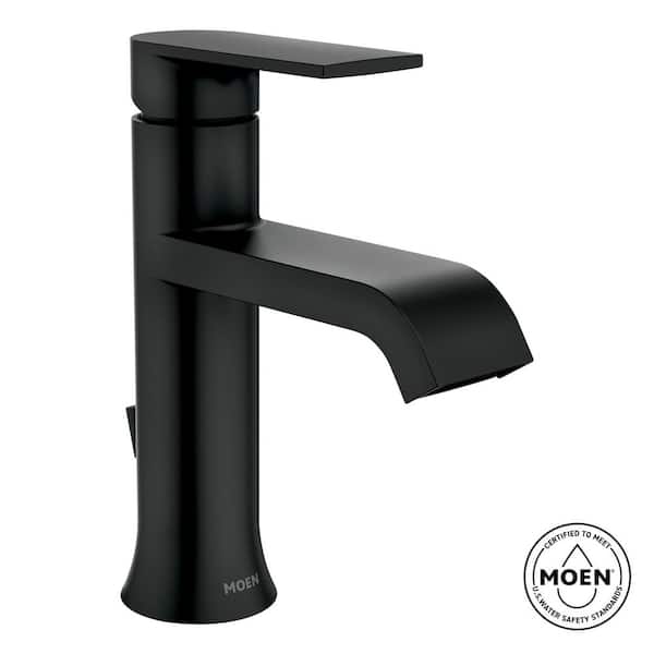 Genta Single Handle Single Hole Bathroom Faucet in Matte Black