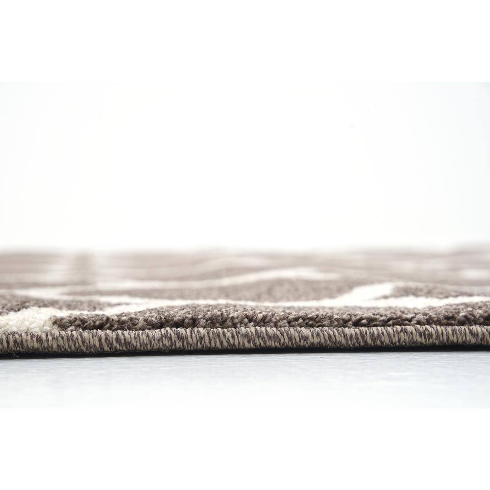 Brown Trellis 4' x 6' Stain-Resistant Synthetic Area Rug