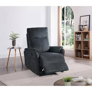 Tans Motorized Upholstered Modern Recliner Chair in Dark Gray