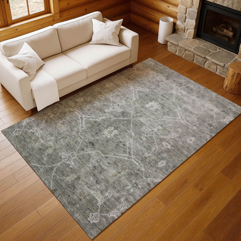 Chantille Machine Washable Indoor/Outdoor Abstract ACN2298 Pewter 9 ft. x 12 ft. Area Rug price history on PriceWatchPro