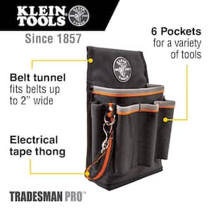 Tradesman Pro 6-3/4 in. 6-Pocket Tool Holster in Black