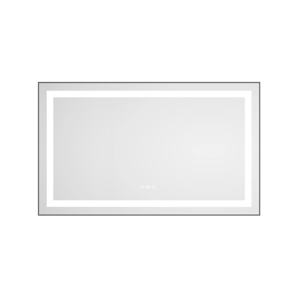 "40"" W x 24"" H Rectangle LED Bathroom Vanity Mirror, Black Aluminum Frame, 3 Colors, Stepless Dimmable, Anti-Fog" price history on PriceWatchPro