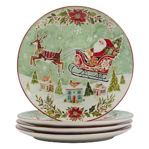 Joy of ChristmasAssorted Colors Dinner Plate (Set of 4)